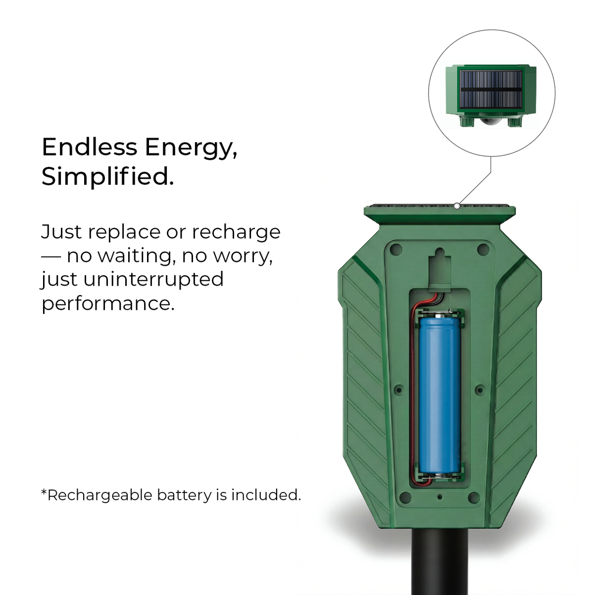 Rechargeable Garden Protection Device
